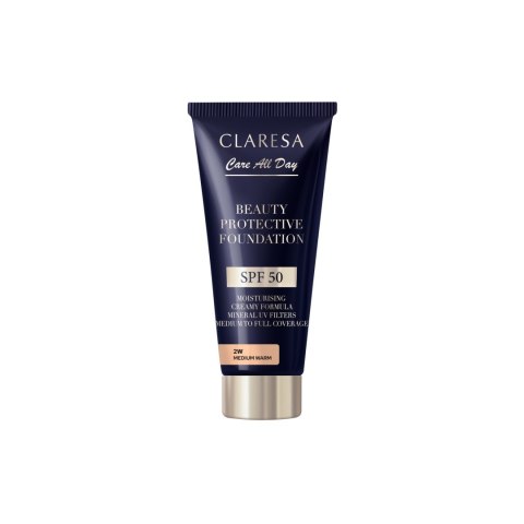 Claresa Nawilżający Podkład z Filtrem SPF 50 Beauty Protective Foundation 2W Medium Warm 30 ml
