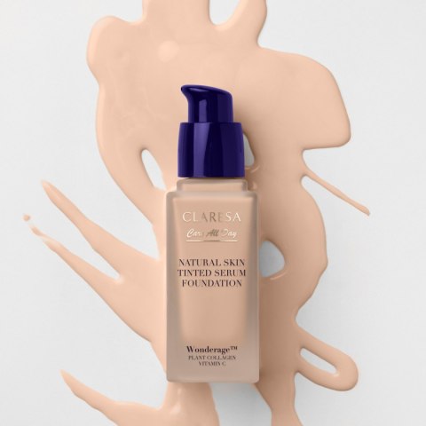 Claresa Podkład-Serum z Naturalnym Wykończeniem Natural Skin Tinted Serum Foundation 1N Light Neutral 32 ml