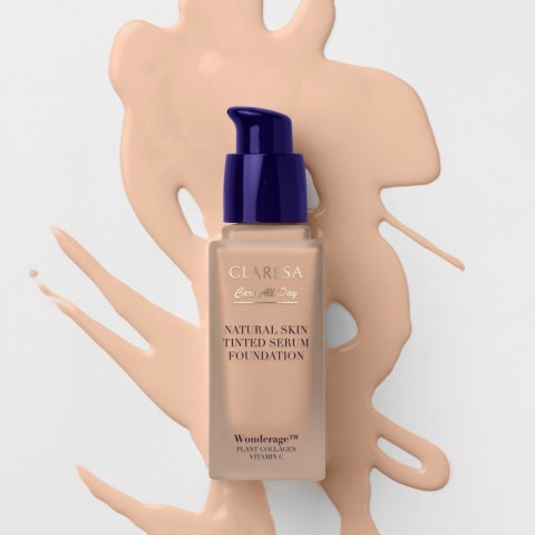 Claresa Podkład-Serum z Naturalnym Wykończeniem Natural Skin Tinted Serum Foundation 2N Medium Neutral 32 ml