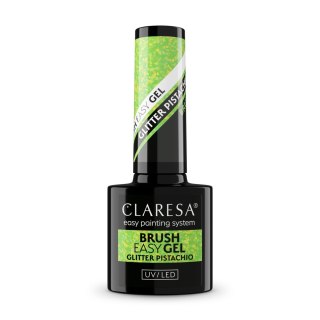 Claresa Brush Easy Gel żel do paznokci - Glitter Pistachio 5 g