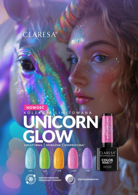Claresa NAILS Lakier Hybrydowy Unicorn Glow 03 5 g