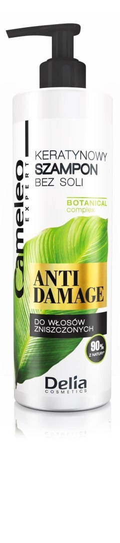 Delia CAMELEO keratynowy szampon bez soli do włosów zniszczonych 400 ml