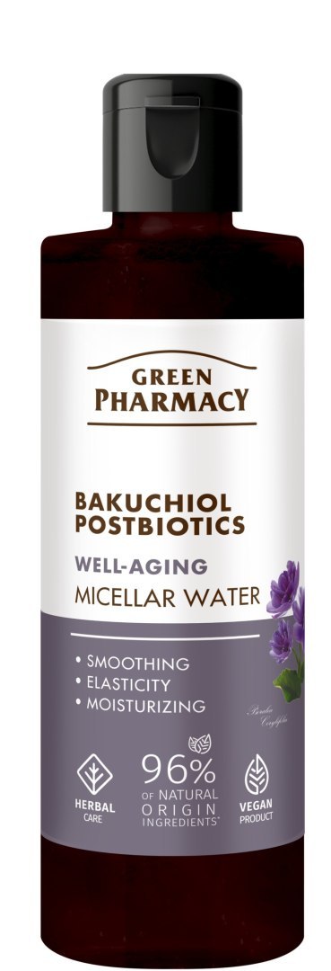 Green Pharmacy Bakuchiol + Postbiotyki przeciwstarzeniowa woda micelarna 200 ml