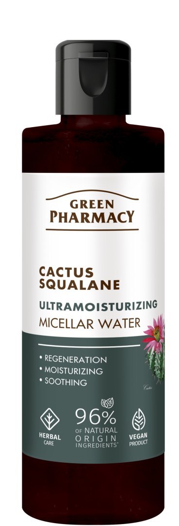 Green Pharmacy Kaktus + Skwalan ultranawilżająca woda micelarna do twarzy 200 ml