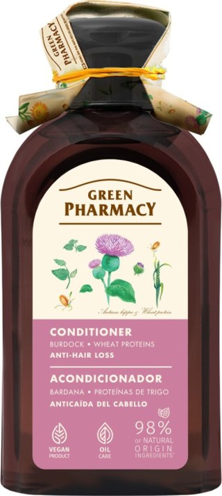 Green Pharmacy odżywka przeciw wypadaniu włosów łopian i białka pszenicy 300 ml