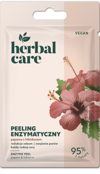 Herbal Care Vegan peeling enzymatyczny do twarzy - Papaina z Hibiskusem 7 g