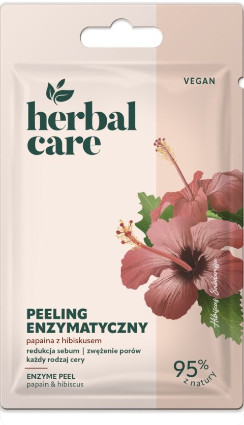 Herbal Care Vegan peeling enzymatyczny do twarzy - Papaina z Hibiskusem 7 g