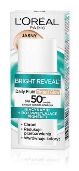 L'oreal Bright Reveal Fluid do Twarzy Odcień Jasny Tinted Glow Spf50+ 50 ml