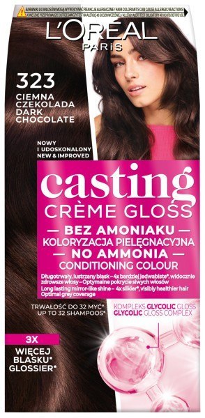 L'Oréal Paris Casting Creme Gloss krem koloryzujący 323 Ciemna czekolada