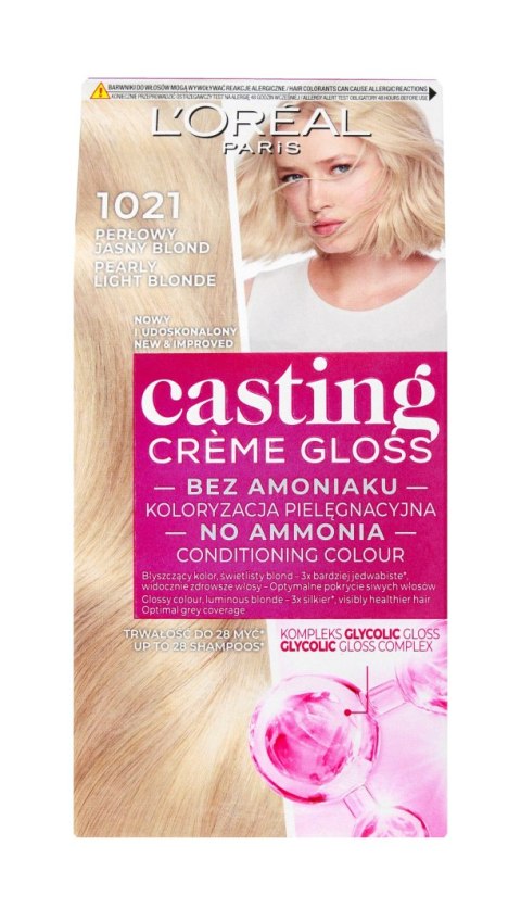 L'Oréal Paris Casting Creme Gloss krem koloryzujący nr 1021 Perłowy Jasny Blond