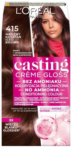 L'Oréal Paris Casting Creme Gloss krem koloryzujący nr 415 Mroźny Kasztan