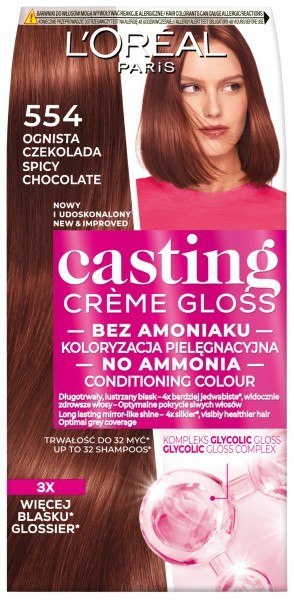 L'Oréal Paris Casting Creme Gloss krem koloryzujący nr 554 Spicy Chocolate