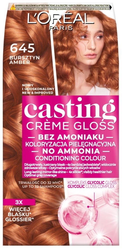 L'Oréal Paris Casting Creme Gloss krem koloryzujący nr 645 Bursztyn