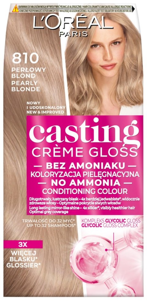L'Oréal Paris Casting krem koloryzujący nr 810 Perłowy Blond