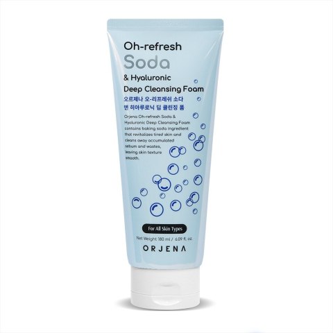 Orjena Oh-refresh pianka do mycia twarzy Soda & Hyaluronic 180 ml