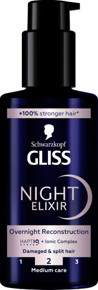 Schwarzkopf Gliss Overnight Reconstruction kuracja regenerująca do włosów zniszczonych 100 ml