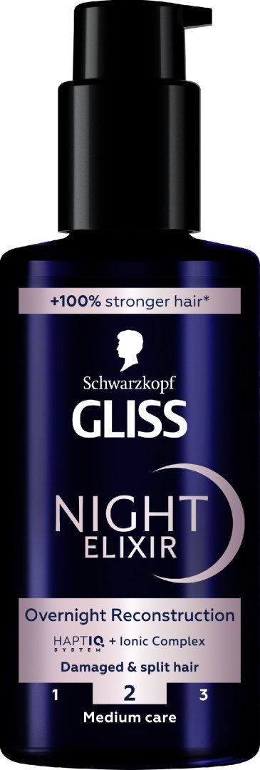 Schwarzkopf Gliss Overnight Reconstruction kuracja regenerująca do włosów zniszczonych 100 ml
