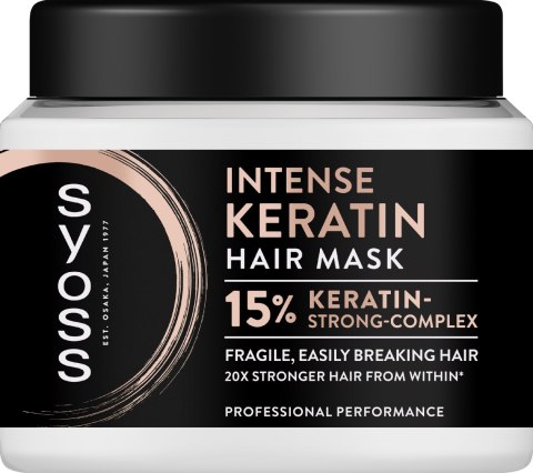Syoss Intense Keratin maska do włosów delikatnych i łamliwych 400 ml