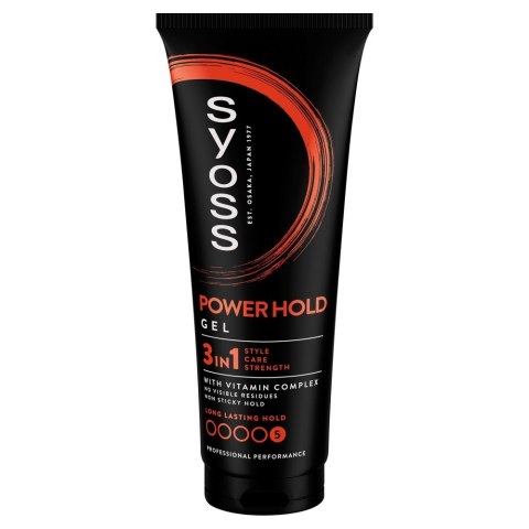 Syoss Power Hold Gel żel do włosów ultra mocny 250 ml
