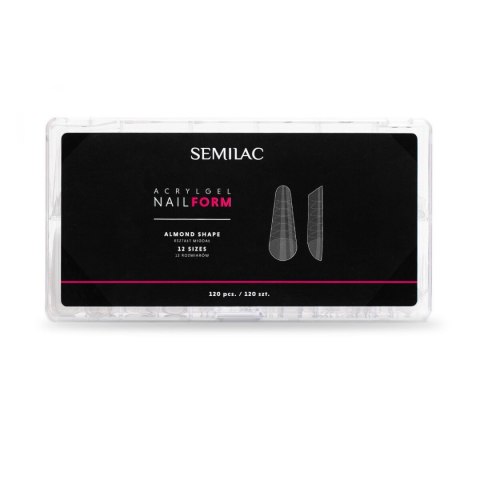 Semilac Acrylgel Nail Form Almond formy do akrylożelu 120 szt.