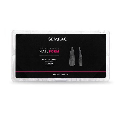 Semilac Acrylgel Nail Form Pointed formy do akrylożelu 120 szt.