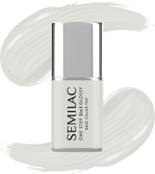 Semilac One Step Glossy 3in1 lakier hybrydowy do paznokci S110 The White 7 ml