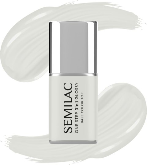Semilac One Step Glossy 3in1 lakier hybrydowy do paznokci S110 The White 7 ml