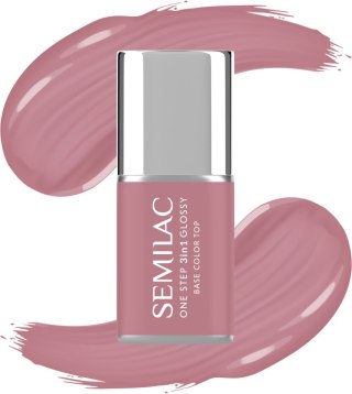 Semilac One Step Glossy 3in1 lakier hybrydowy do paznokci S201 Earth Pink 7 ml