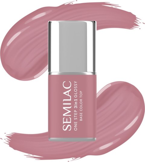 Semilac One Step Glossy 3in1 lakier hybrydowy do paznokci S201 Earth Pink 7 ml