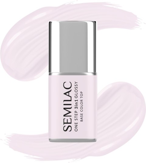 Semilac One Step Glossy 3in1 lakier hybrydowy do paznokci S235 Peach Beige 7 ml