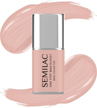 Semilac One Step Glossy 3in1 lakier hybrydowy do paznokci S450 Light Peach 7 ml