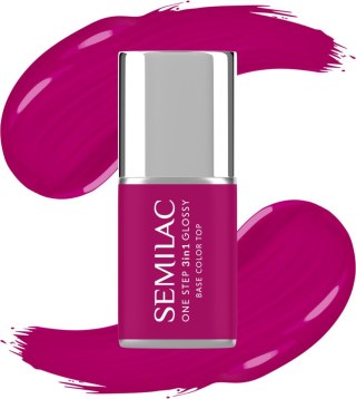Semilac One Step Glossy 3in1 lakier hybrydowy do paznokci S595 Bright Purple 7 ml