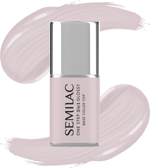 Semilac One Step Glossy 3in1 lakier hybrydowy do paznokci S610 Barely Pink 7 ml