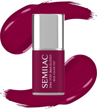 Semilac One Step Glossy 3in1 lakier hybrydowy do paznokci S775 Plum Wine 7 ml