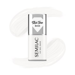 Semilac Skin Tone baza coverowa do lakierów hybrydowych półtransparentna Coconut Cream 7 ml