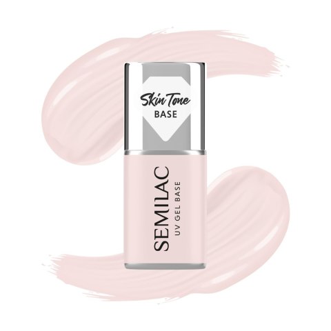 Semilac Skin Tone baza coverowa do lakierów hybrydowych półtransparentna Écru 7 ml
