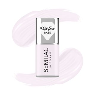 Semilac Skin Tone baza coverowa do lakierów hybrydowych półtransparentna Milky Pink 7 ml