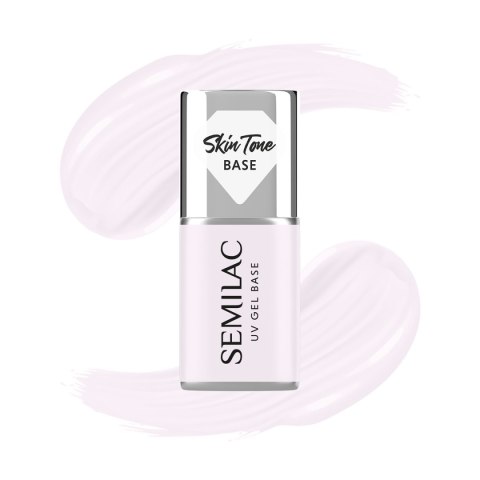 Semilac Skin Tone baza coverowa do lakierów hybrydowych półtransparentna Milky Pink 7 ml