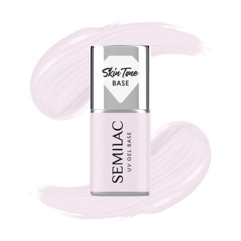Semilac Skin Tone baza coverowa do lakierów hybrydowych półtransparentna Natural Pink 7 ml