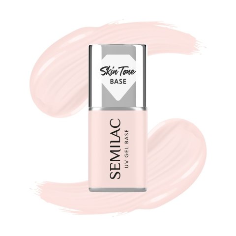 Semilac Skin Tone baza coverowa do lakierów hybrydowych półtransparentna Rose Beige 7 ml