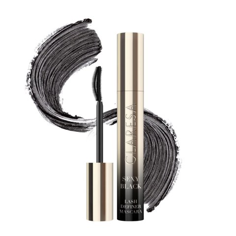 Claresa Tusz do Rzęs Sexy Black Volume & Curl Pogrubiająco-Podkręcający Czarny 10 ml