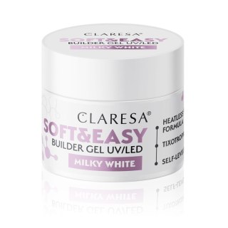 Claresa Soft&Easy żel budujący do paznokci Milky White 12 g