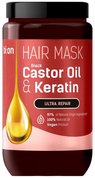 Bio Naturell maska do włosów z czarnym olejem rycynowym i keratyną 946 ml