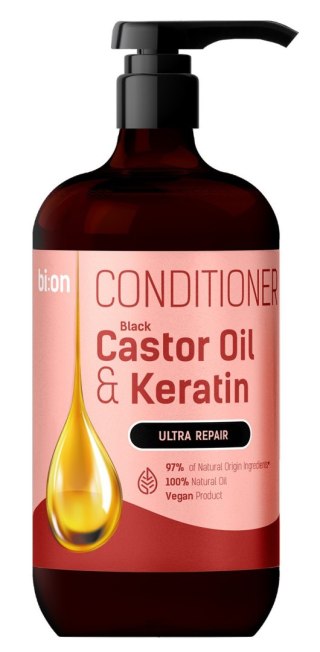 Bio Naturell odżywka do włosów z czarnym olejem rycynowym i keratyną 946 ml