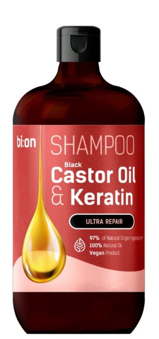 Bio Naturell szampon z czarnym olejem rycynowym i keratyną do każdego rodzaju włosów 946 ml