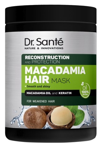 Dr. Santé Macadamia Hair maska regenerująca do włosów z olejem makadamia i keratyną 1000 ml