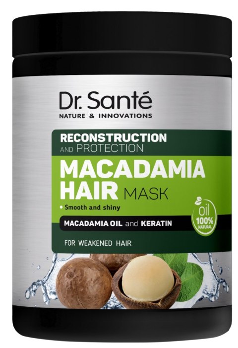 Dr. Santé Macadamia Hair maska regenerująca do włosów z olejem makadamia i keratyną 1000 ml