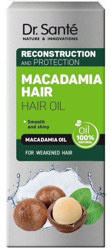 Dr. Santé Macadamia Hair olejek odbudowujący do włosów z olejem makadamia i keratyną 50 ml