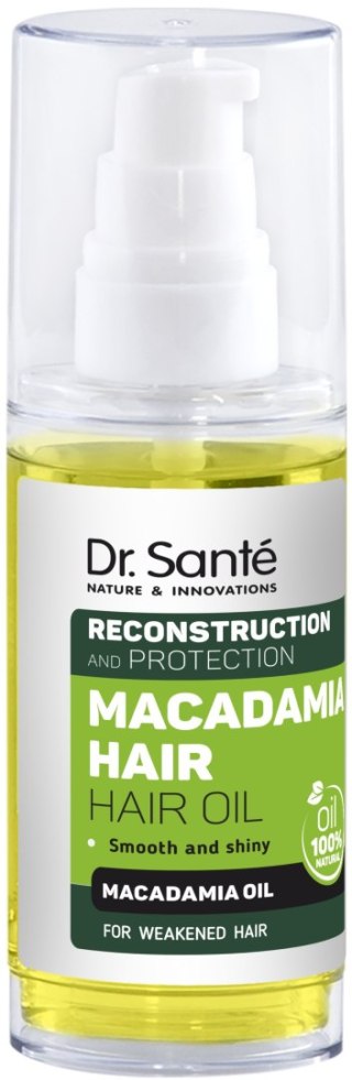 Dr. Santé Macadamia Hair olejek odbudowujący do włosów z olejem makadamia i keratyną 50 ml