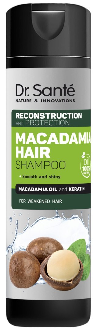 Dr. Santé Macadamia Hair szampon do włosów osłabionych z olejem makadamia i keratyną 250 ml